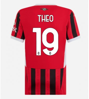 AC Milan Theo Hernandez #19 Primera Equipación Mujer 2024-25 Manga Corta